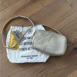 Golden Goose Star Crossbody Camera Bag, Cream